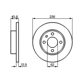 BOSCH Brzdový kotúč plny Ø236mm   0 986 478 859_thumb5