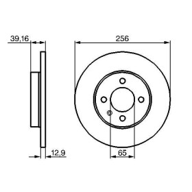 BOSCH Brzdový kotúč plny Ø256mm   0 986 479 B30_thumb5