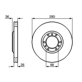 BOSCH Brzdový kotúč vetraný Ø280mm   0 986 478 854_thumb5