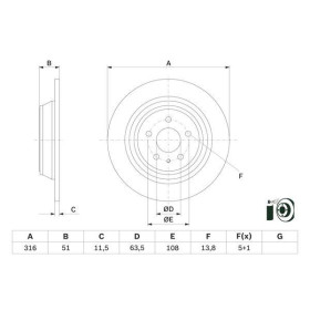 BOSCH Brzdový kotúč plny Ø316mm   0 986 479 D86_thumb5