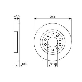 BOSCH Brzdový kotúč plny Ø264mm   0 986 479 C41_thumb5