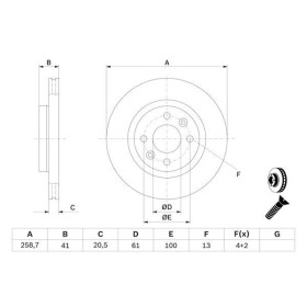 BOSCH Brzdový kotúč vetraný Ø259mm   0 986 479 B21_thumb5