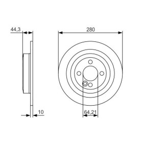 BOSCH Brzdový kotúč plny Ø280mm   0 986 479 A08_thumb5