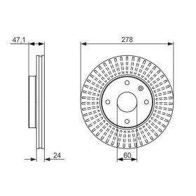 BOSCH Brzdový kotúč vetraný Ø278mm   0 986 479 649_thumb5