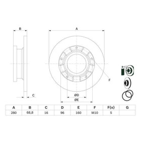 BOSCH Brzdový kotúč plny Ø280mm   0 986 479 401_thumb5