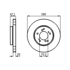 BOSCH Brzdový kotúč vetraný Ø282mm   0 986 478 667_thumb5