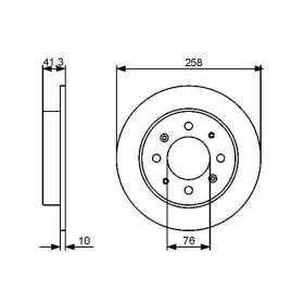 BOSCH Brzdový kotúč plny Ø258mm   0 986 479 462_thumb5