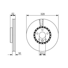 BOSCH Brzdový kotúč vetraný Ø328mm   0 986 479 621_thumb5