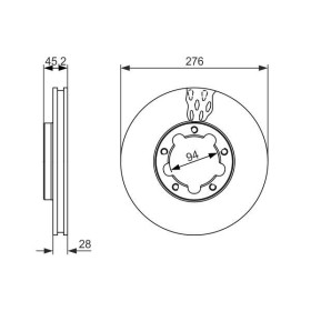 BOSCH Brzdový kotúč vetraný Ø276mm   0 986 479 136_thumb5