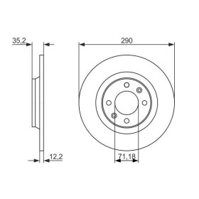 BOSCH Brzdový kotúč plny Ø290mm   0 986 479 118_thumb5