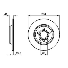 BOSCH Brzdový kotúč plny Ø293.6mm   0 986 478 569_thumb5