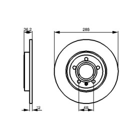 BOSCH Brzdový kotúč plny Ø287.7mm   0 986 479 252_thumb5