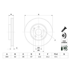 BOSCH Brzdový kotúč vetraný Ø300mm   0 986 479 D57_thumb5