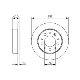 BOSCH Brzdový kotúč plny Ø258mm   0 986 479 697_thumb5