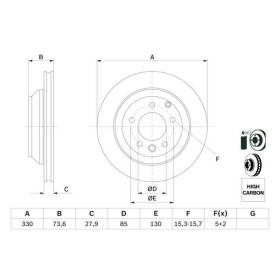 BOSCH Brzdový kotúč vetraný Ø330mm   0 986 479 095_thumb5