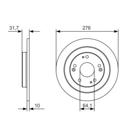 BOSCH Brzdový kotúč plny Ø276mm   0 986 479 A92_thumb5