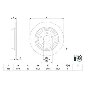 BOSCH Brzdový kotúč plny Ø316mm   0 986 479 D47_thumb5