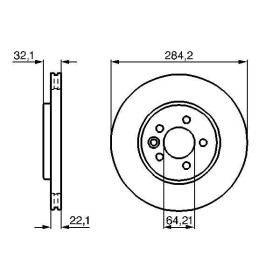 BOSCH Brzdový kotúč vetraný Ø283.7mm   0 986 478 314_thumb5