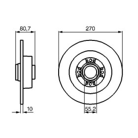 BOSCH Brzdový kotúč plny Ø270mm   0 986 479 196_thumb5