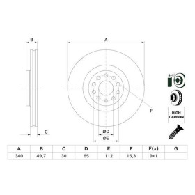 BOSCH Brzdový kotúč vetraný Ø340mm   0 986 479 C90_thumb5