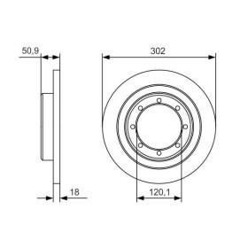 BOSCH Brzdový kotúč plny Ø302mm   0 986 479 A93_thumb5