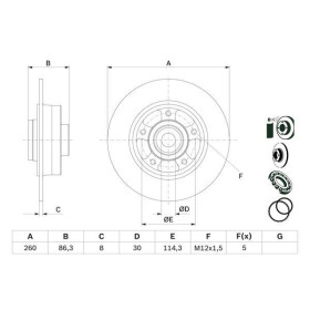 BOSCH Brzdový kotúč plny Ø260mm   0 986 479 E78_thumb5