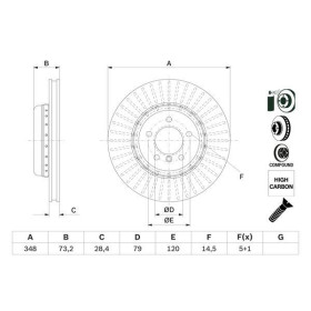 BOSCH Brzdový kotúč Brzdovy kotuc dvojdielny Ø348mm   0 986 479 E24_thumb5