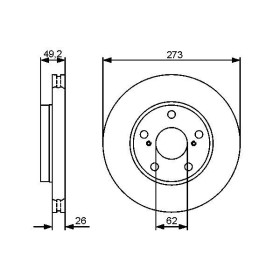 BOSCH Brzdový kotúč vetraný Ø273mm   0 986 479 425_thumb5