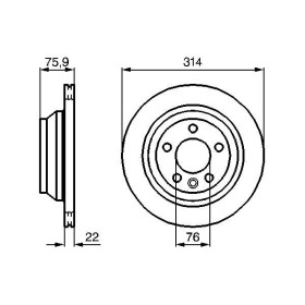 BOSCH Brzdový kotúč vetraný Ø314mm   0 986 479 B72_thumb5