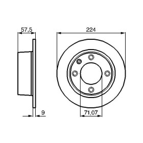 BOSCH Brzdový kotúč plny Ø223,8mm   0 986 478 604_thumb5