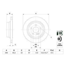 BOSCH Brzdový kotúč vetraný Ø300mm   0 986 479 042_thumb5