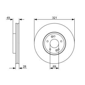 BOSCH Brzdový kotúč vetraný Ø321mm   0 986 479 536_thumb5