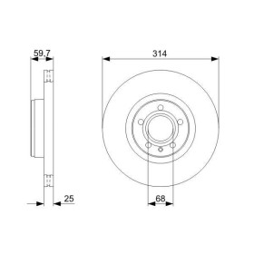 BOSCH Brzdový kotúč vetraný Ø314mm   0 986 479 C70_thumb5