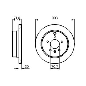 BOSCH Brzdový kotúč vetraný Ø303mm   0 986 479 268_thumb5