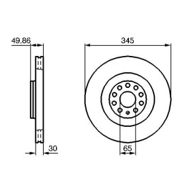 BOSCH Brzdový kotúč vetraný Ø345mm   0 986 479 B87_thumb5