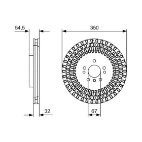 BOSCH Brzdový kotúč dierovany Ø350mm   0 986 479 D09_thumb5