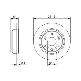 BOSCH Brzdový kotúč plny Ø281,8mm   0 986 479 A91_thumb5