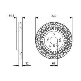 BOSCH Brzdový kotúč vetraný Ø330mm   0 986 479 D08_thumb5