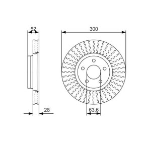 BOSCH Brzdový kotúč vetraný Ø300mm   0 986 479 D38_thumb5