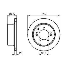 BOSCH Brzdový kotúč vetraný Ø315mm   0 986 479 232_thumb5