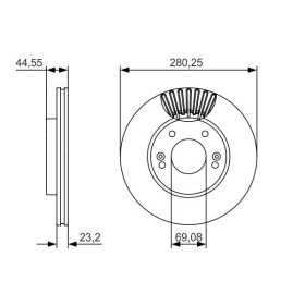 BOSCH Brzdový kotúč vetraný Ø280mm   0 986 479 A12_thumb5