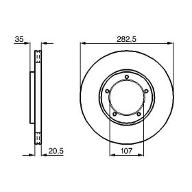 BOSCH Brzdový kotúč vetraný Ø282,5mm   0 986 478 097_thumb5