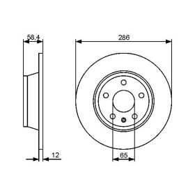 BOSCH Brzdový kotúč plny Ø286mm   0 986 479 465_thumb5