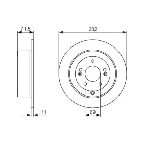 BOSCH Brzdový kotúč plny Ø302mm   0 986 479 C15_thumb5