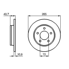 BOSCH Brzdový kotúč plny Ø265mm   0 986 479 C77_thumb5