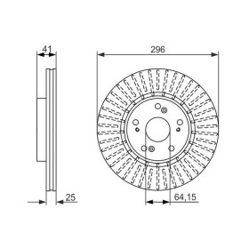 BOSCH Brzdový kotúč vetraný Ø296mm   0 986 479 744_thumb5