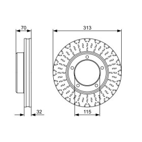 BOSCH Brzdový kotúč vetraný Ø313mm   0 986 479 567_thumb5