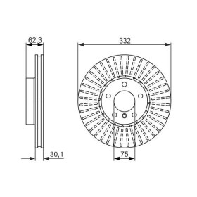 BOSCH Brzdový kotúč vetraný Ø332mm   0 986 479 624_thumb5