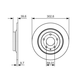 BOSCH Brzdový kotúč plny Ø303mm   0 986 479 C28_thumb5