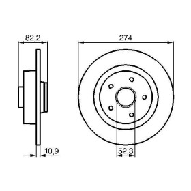 BOSCH Brzdový kotúč plny Ø274mm   0 986 478 744_thumb5